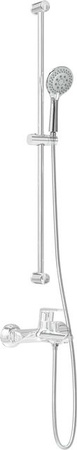 Yiwydaa Duschkopf-Set aus Edelstahl in Chrom, Wandmontage, Rund, Silber, 150 cm