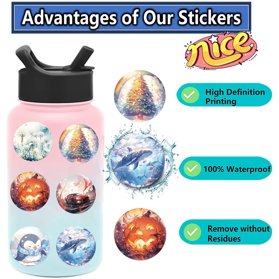 50 Stück Wasserdichte Graffiti-Aufkleber Welt in den Glaskugeln Motiv Set von BulingBulingStickers Store in Multicolour - Bild 2