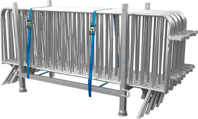 Schake Set Absperrgitter Typ B Site Fence in Silber, 15 Stück - Bild 1