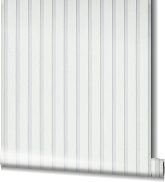 Marburg Vliestapete GZSZ Streifen Weiß FSC Non-Woven - Bild 1