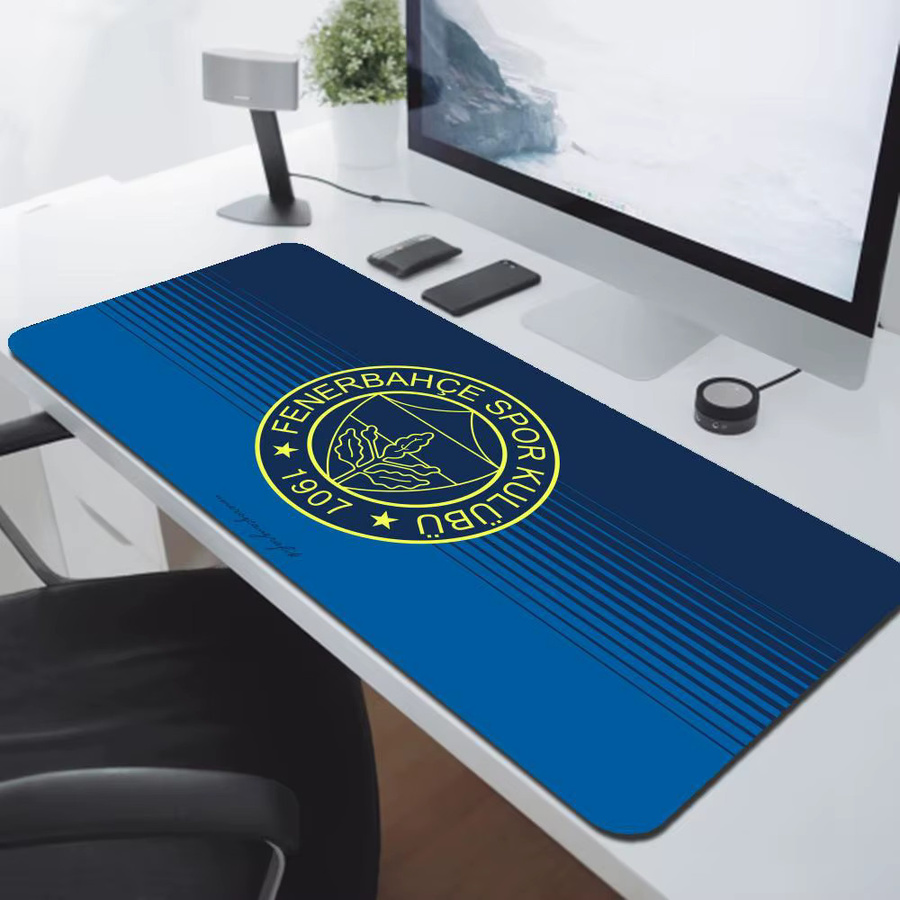 HYBXAXC Gaming-Mauspad XXL für Computer und Laptop in Schwarz und Blau mit matter Oberfläche - Bild 1