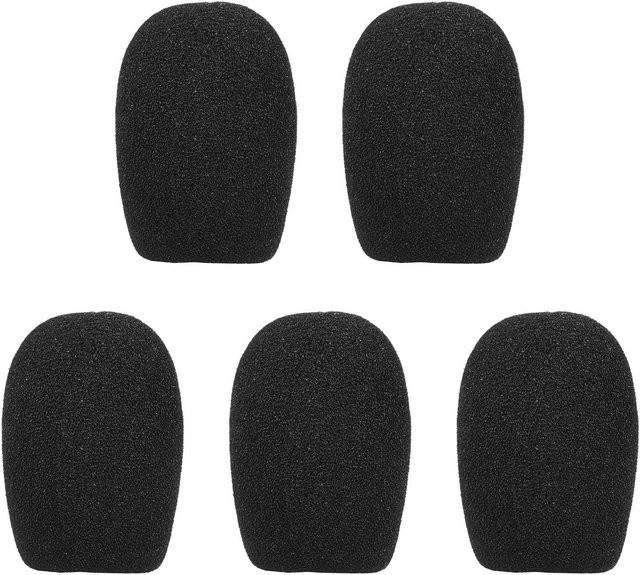 Andoer Mini-Mikrofon-Windschutz aus Schaumstoff für Revers-Lavalier-Headset E Type, Schwarz - Bild 1