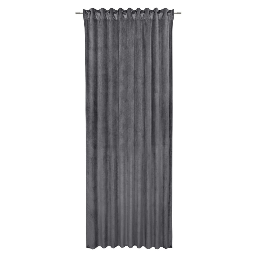 Modern Living Fertigvorhang Bianca in Grau aus Polyester und Velvet, blickdicht, Breite: 140 cm, Höhe: 245 cm - Bild 2
