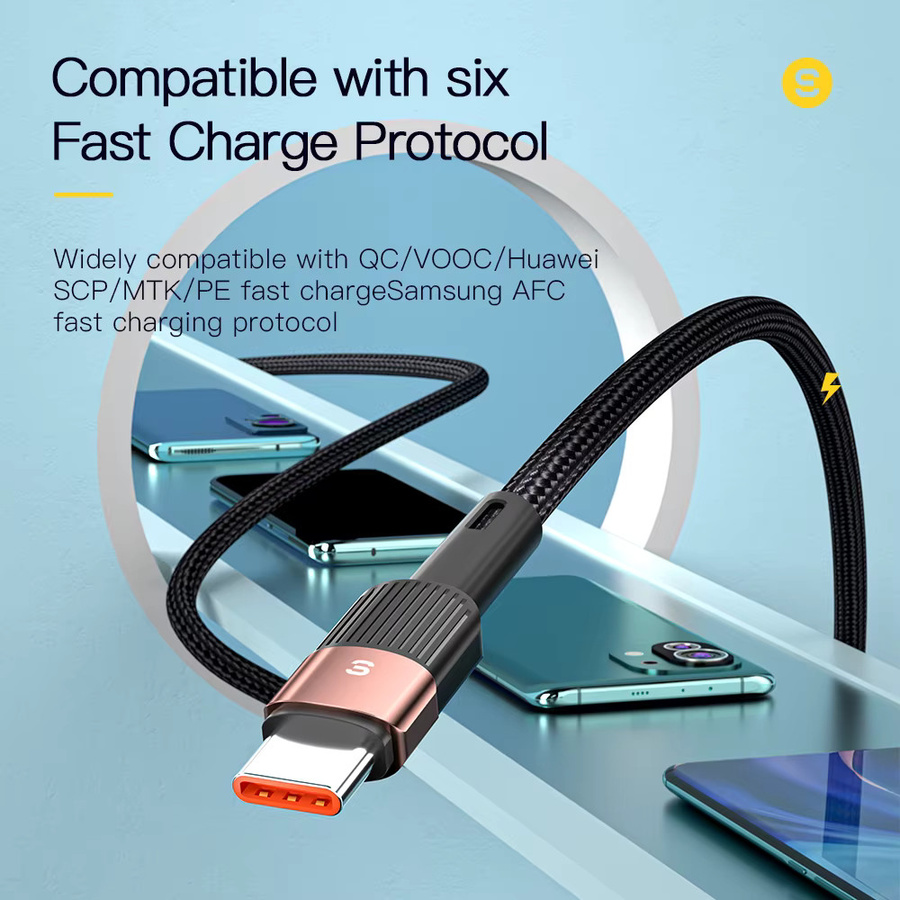 Essager USB Typ C Kabel 100W Schnellladekabel in Schwarz für Realme Huawei Samsung OnePlus und Poco - Bild 4