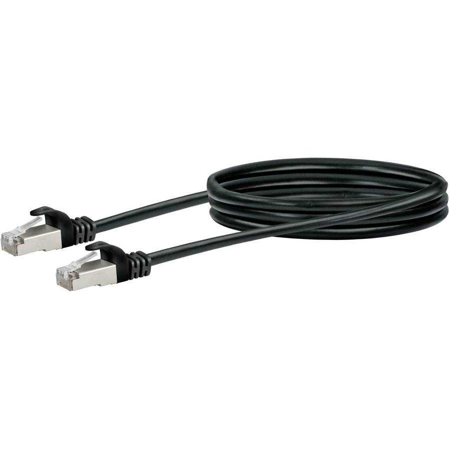 Schwaiger CAT 6 Netzwerkkabel SF/UTP mit RJ45 Stecker, Ethernet/LAN, Schwarz, Länge: 50 cm - Bild 2