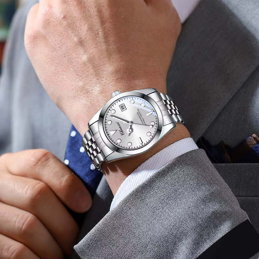 CHENXI Armbanduhr Automatik, Edelstahl, Schwarz, Herren - Bild 2