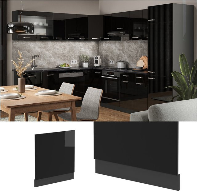 Vicco Geschirrspülerblende R-Line Solid in Anthrazit und Schwarz, Breite: 60 cm - Bild 1