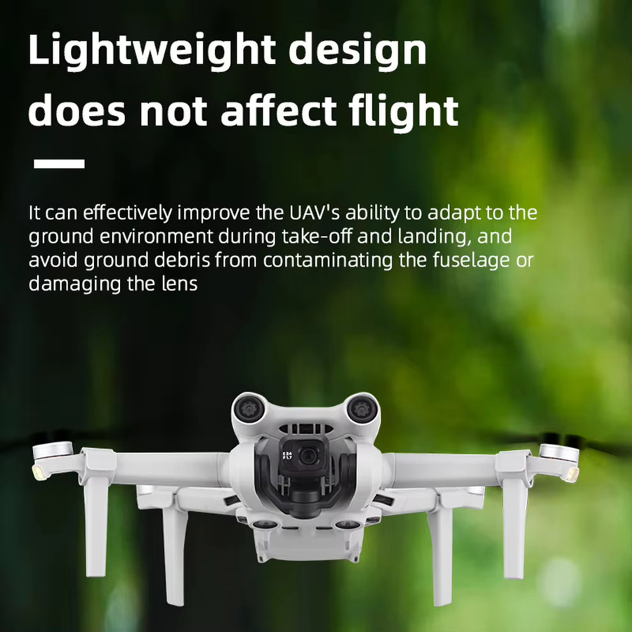 4-teiliges faltbares Landegestell in Weiß für deine DJI Mini 3 Pro Drohne mit Schnellverschluss-Funktion - Bild 3