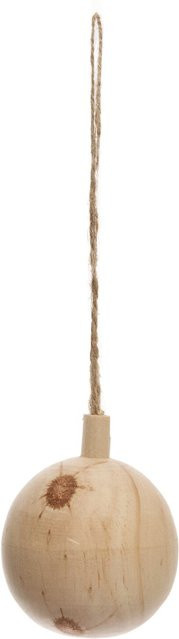 Rico Design Holzkugel Baumschmuck natur Durchmesser: 4,5 cm - Bild 1