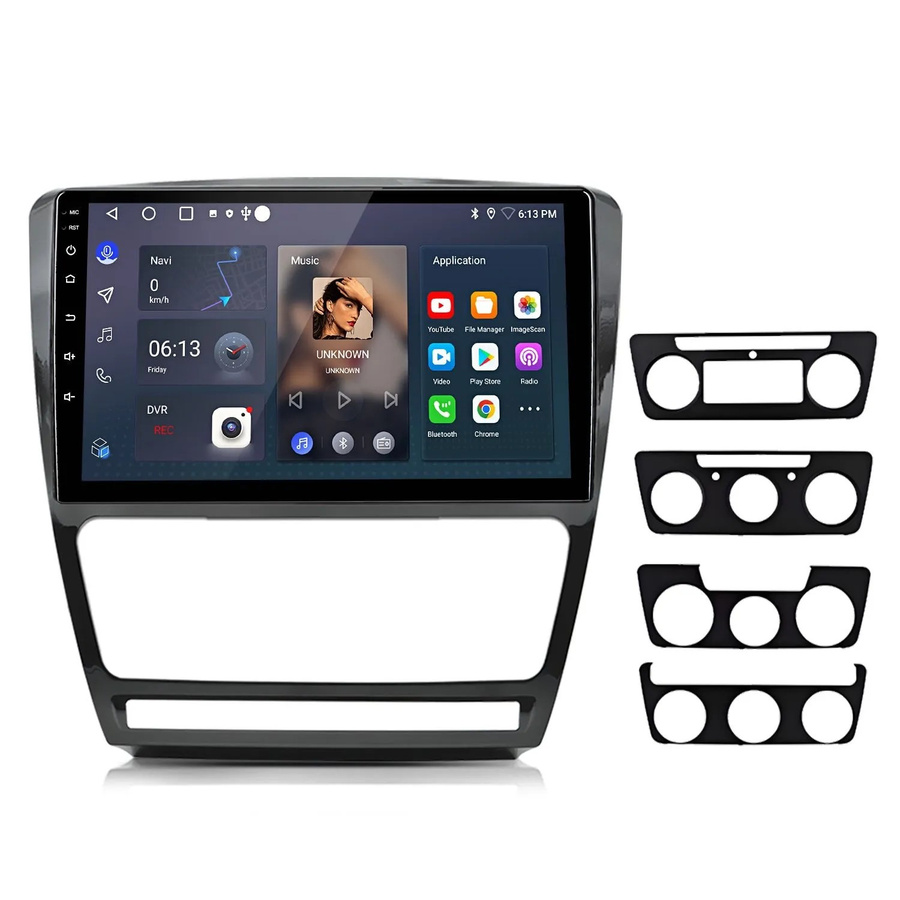Junsun Autoradio für Skoda Octavia 2004-2014 mit 10,1 Zoll Display, Bluetooth und Wi-Fi, Schwarz - Bild 2