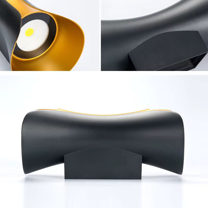 Homocean LED Wandleuchte Up Down Spot in Schwarz für Schlafzimmer und Flur - Bild 5