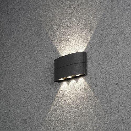 Konstsmide AL LED-Wandleuchte Modern in Anthrazit mit Up-Down-Lichtfunktion für den Garten - Bild 3