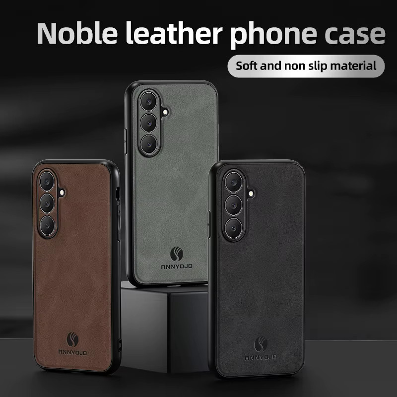 Edle Lederhülle aus Schafsleder mit Magnetfunktion für Samsung Galaxy S26 Ultra, S26+ und S26 FE in Schwarz - Bild 2
