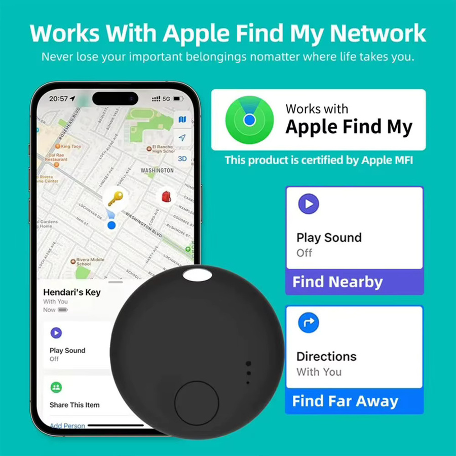 MRSVI GPS-Tracker Smart-Tags zur Ortung und gegen Verlust für Autoschlüssel, Haustiere und Kinder in Schwarz oder Weiß - Bild 3