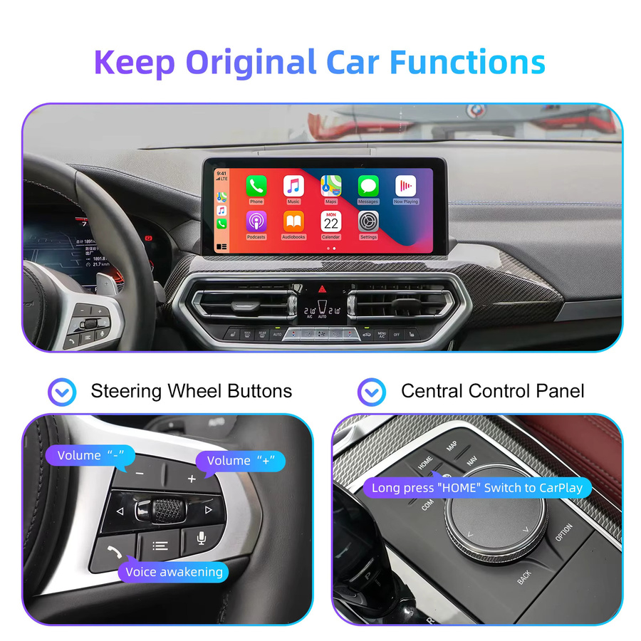 LEXXSON Wireless CarPlay und Android Auto Retrofit Kit Decoder Box für BMW EVO MGU ID5 ID6 ID7 Systeme mit Wi-Fi - Bild 6