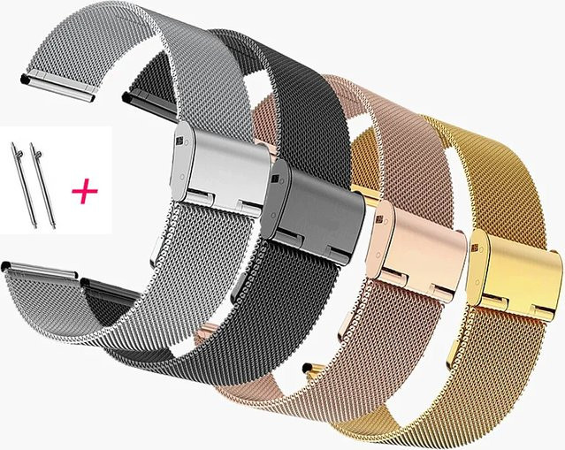 olevo Uhrenarmband Edelstahl, Silber, Unisex - Bild 1