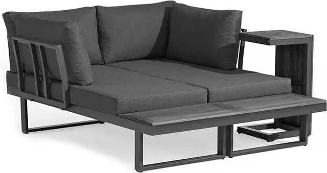 Osoltus Aluminium Lounge Set Delft Ecklounge in Grau mit Tisch und Polstern - Bild 1