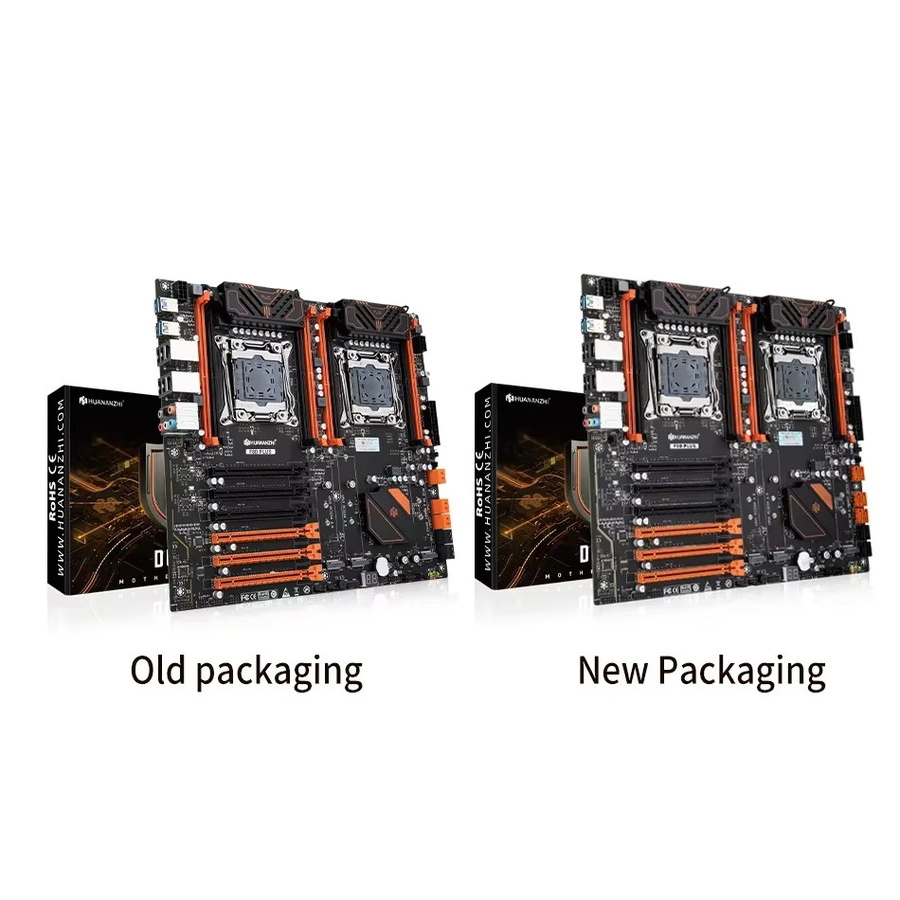 Huananzhi X99 F8D Plus Motherboard-Set in Schwarz mit 2x Intel Xeon E5 26968-3 Prozessoren, 256 GB DDR4 2400 MHz RAM und M.2 NVMe Unterstützung - Bild 3
