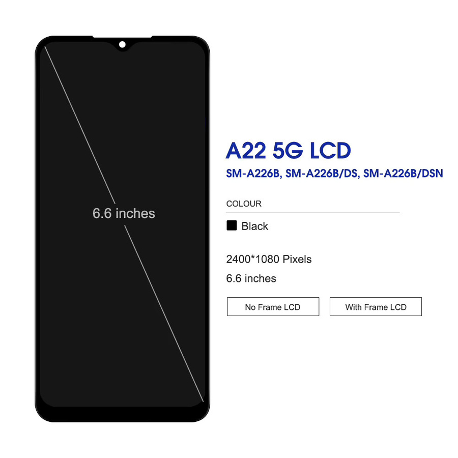 Samsung A22 5G LCD Display Touchscreen Digitizer Montage Ersatzteil in Schwarz für SM-A226B/DSN - Bild 2