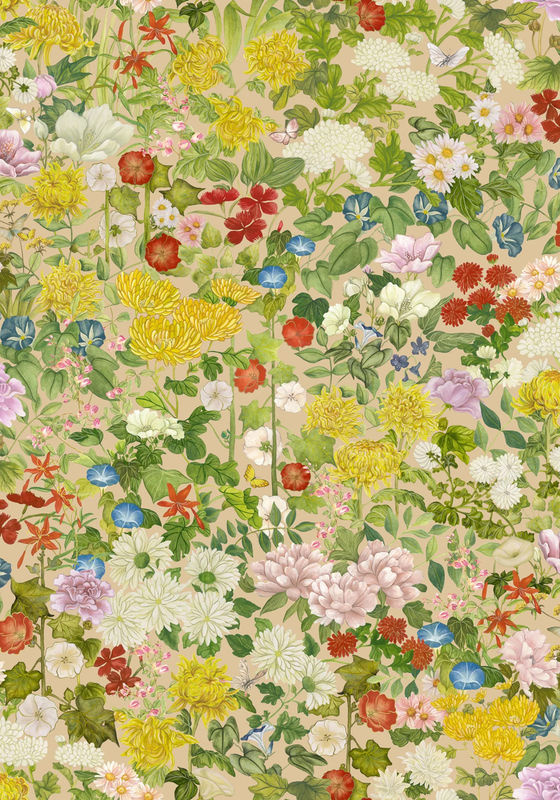 Cole & Son Tapete Flora Province in Taupe mit floralem Botanik-Design und Non-Woven-Struktur - Bild 3