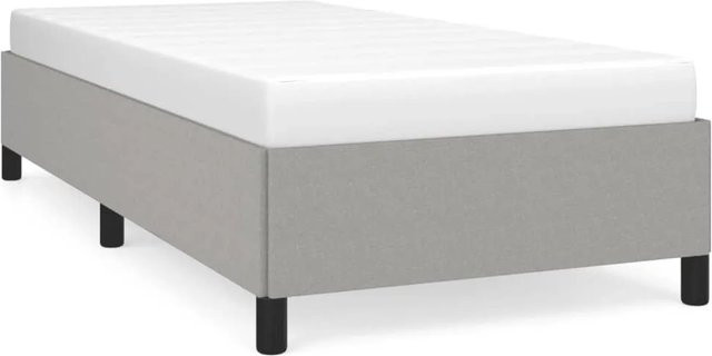 vidaXL Bettgestell mit Stoffbezug in Hellgrau, B/T/H: 90 x 200 x 35 cm - Bild 1