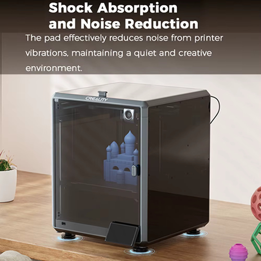 Creality Stoßdämpfendes Silikonpad Set in Schwarz für K1, K1 Max, K1C, K1 SE und Ender-3 V3 Serie - Bild 4