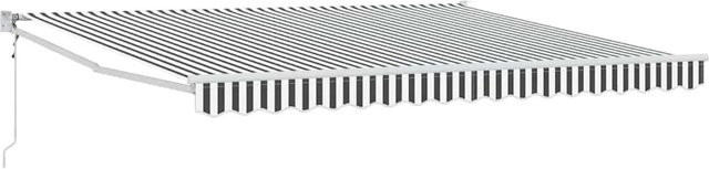 vidaXL Markise Einziehbar Anthrazit und Weiß B/H: 400 x 300 cm aus Aluminium und Polyester - Bild 1