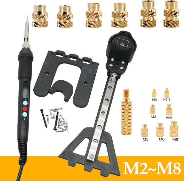 YMAX Messing-Wärmeeinpressgewindeeinsätze M3 M4 für 3D-Druckwerkzeuge und Lötkolbenspitzen - Bild 1
