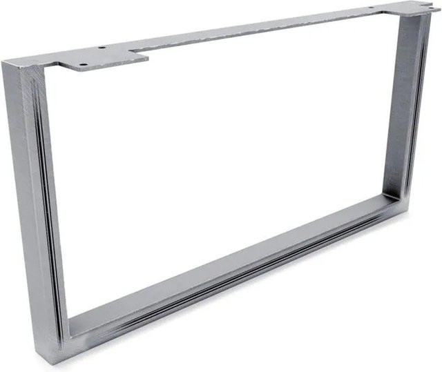 HEVVA Möbelbein GRAZ aus Rohstahl in Silber Matt, Höhe: 25 cm, Tiefe: 50 cm - Bild 1