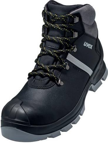 Uvex 2 Construction S3 Sicherheitsstiefel aus Leder in Schwarz und Grau, Größe 41 - Bild 1