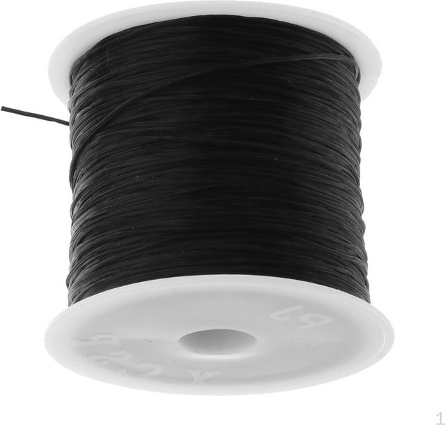 Elastische Kordelschnur schwarz, 0,5 mm, 54 yd - Bild 1
