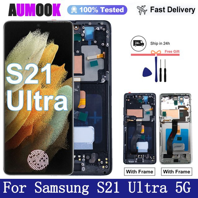 Samsung AMOLED LCD Display mit Touchscreen Digitizer für Galaxy S21 Ultra 5G in Schwarz - Bild 1