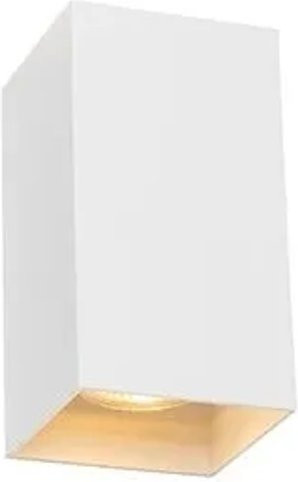 QAZQA Design Sabbir Wandleuchte Weiß, minimalistisches LED-Quadrat mit GU10 Fassung, dimmbar - Bild 1