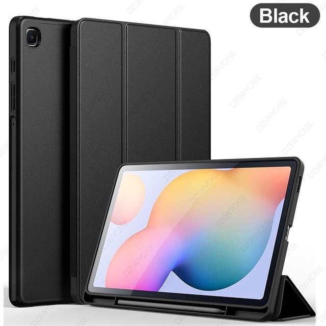 Samsung Galaxy S6 Lite 10,4 Zoll Tablet Hülle mit Stifthalter und Auto Wake/Sleep Funktion in Schwarz - Bild 1