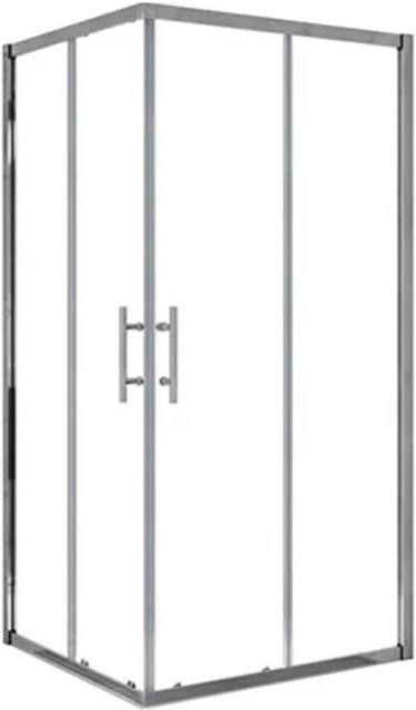 Duschparadies Eckdusche Duschkabine mit Schiebetür und Eckeinstieg aus 6mm ESG Sicherheitsglas, Farbe: Transparent/Silber, B: 110 cm, T: 100 cm, H: 185 cm - Bild 1