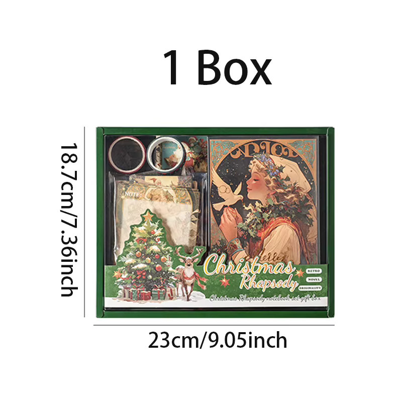 mr.paper Weihnachts-Briefpapier-Set Neon-Weihnachtsnacht-Serie in Multicolour mit Notizbuch-Materialpaket und Aufklebern für dein DIY-Sammelalbum - Bild 4