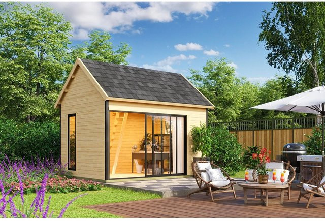 Lasita Maja Gartenhaus Murano in Carbongrau, B/H/T: 430 x 364,8 x 336,1 cm - Bild 1