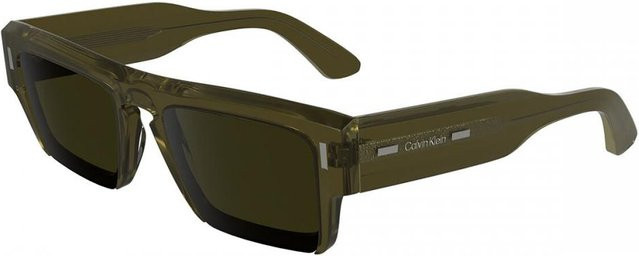 Calvin Klein CK24532S Sonnenbrille, Unisex, Vollrand, rechteckig, braun, Kunststoff - Bild 1