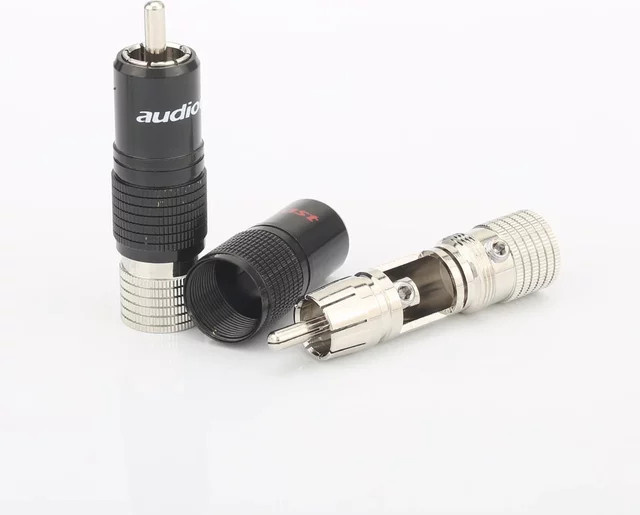 Audiocrast Rhodinierter RCA-Terminal Black für High-Fidelity-Audiokabel DIY-Stecker ohne Löten - Bild 1