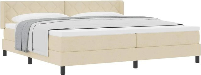 vidaXL Boxspringbett mit Matratze in Beige, Hybrid-Konstruktion, B/T: 200 x 200 cm - Bild 1