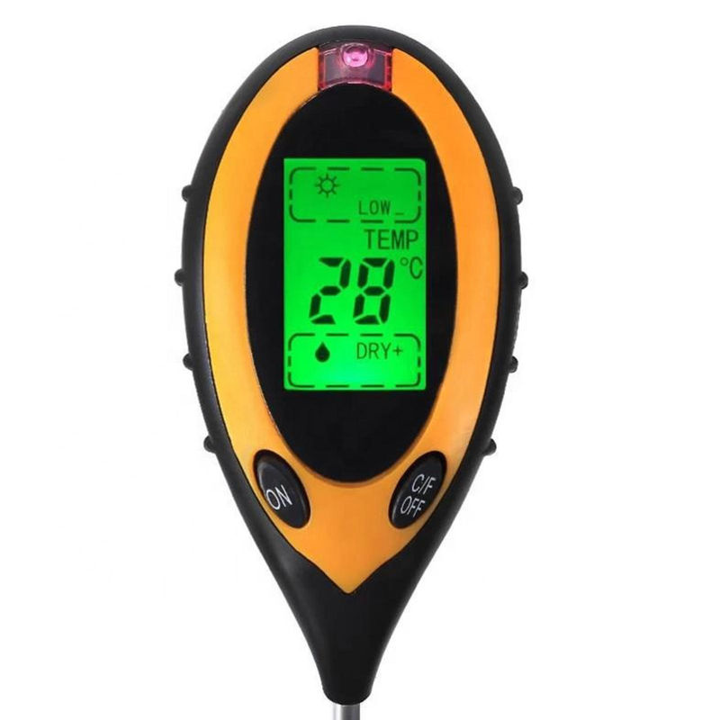 Kkmoon 4-in-1 Bodenuntersuchungsinstrument in Gelb für Garten, Rasen und Gemüsegarten zur Messung von Licht, Temperatur, Luftfeuchtigkeit und pH-Wert - Bild 6