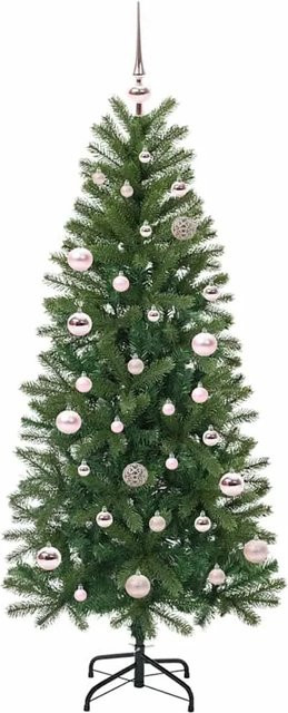 vidaXL Künstlicher Weihnachtsbaum mit 150 warmweißen LEDs in Grün, Höhe: 150 cm - Bild 1
