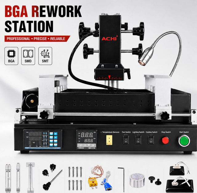 ACHI ACHI PRO SC Infrarot-BGA-Reworkstation in Schwarz für präzise BGA-Reparaturen mit Temperaturregelung - Bild 1