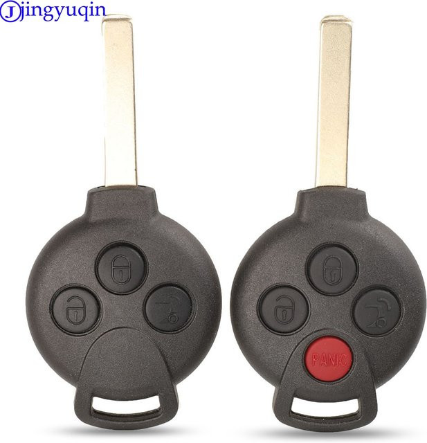 Jingyuqin Autoschlüssel Shell Remote Fob Cover für Mercedes Benz und Smart in Schwarz - Bild 1