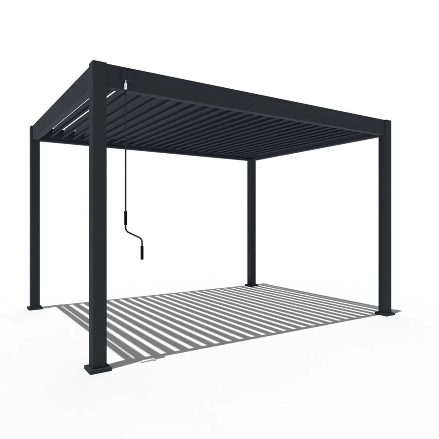 Weide Classic Pavillon Pergola aus Alu und Stahl in Anthrazit, B: 300 cm, T: 400 cm, H: 255 cm - Bild 2