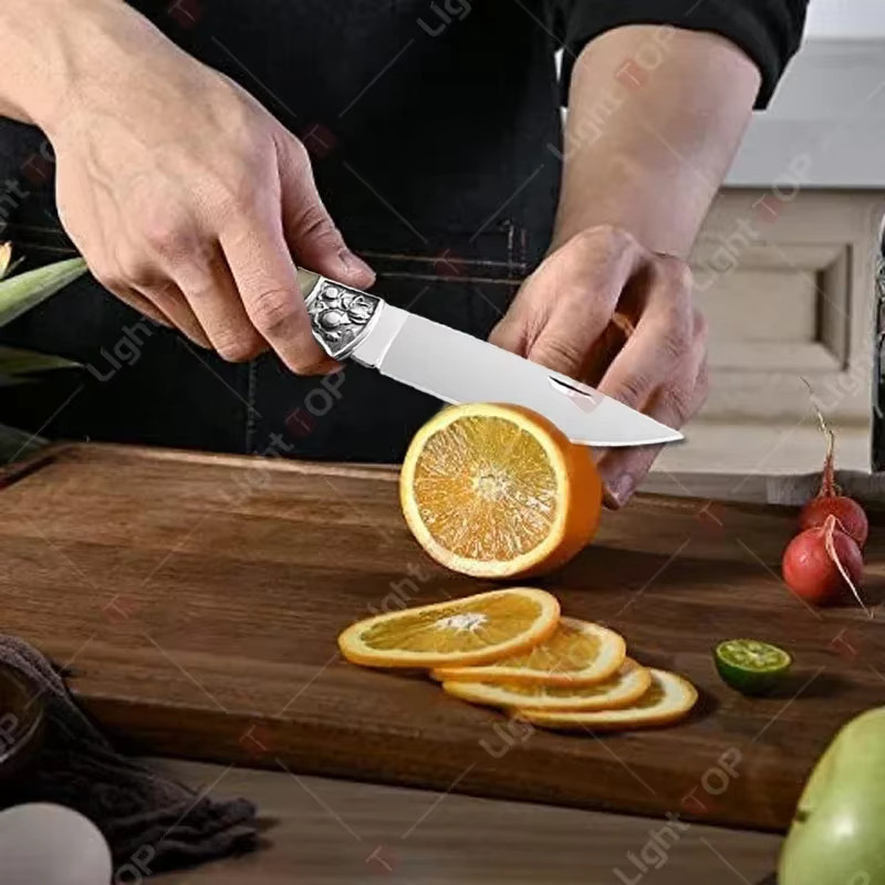 WXCOO Klappbares Obstmesser aus Edelstahl mit Holzgriff als vielseitiges Küchenmesser und Gemüsemesser - Bild 2