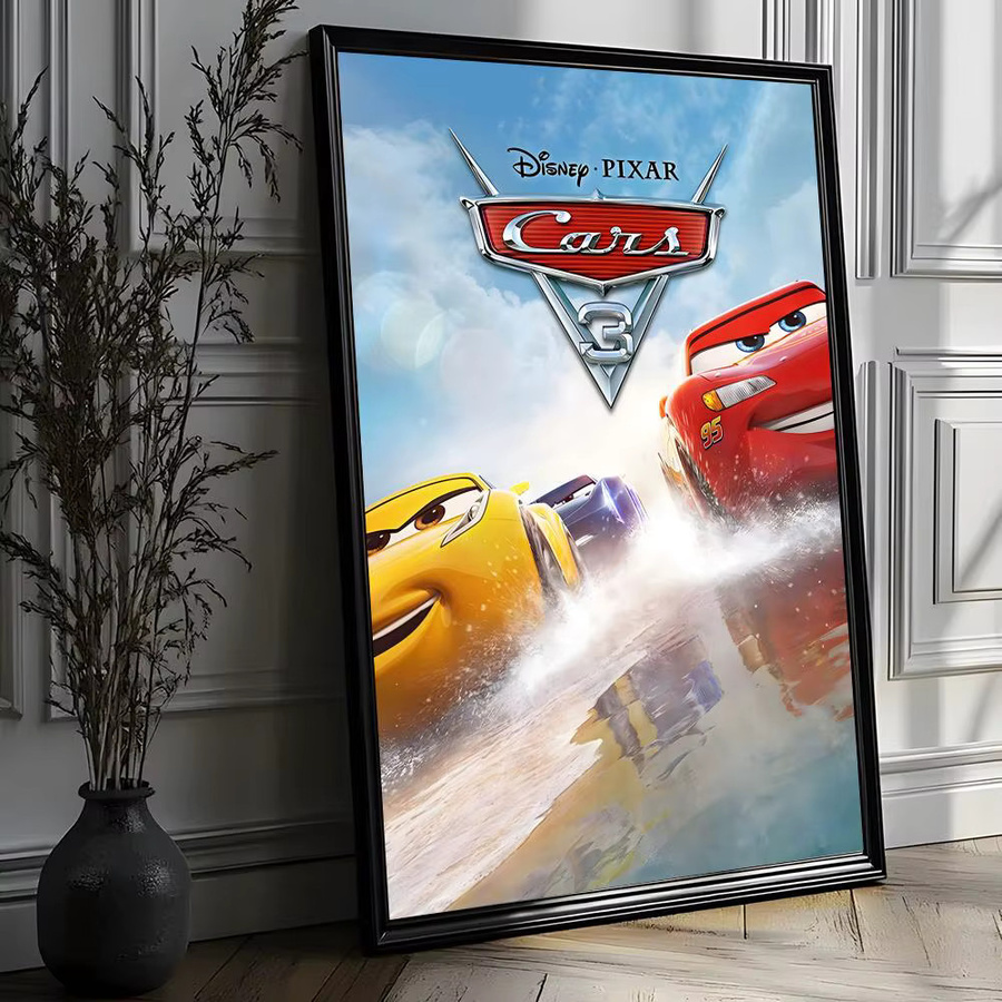 Beast Kingdom Disney Cars Lightning McQueen Poster als wasserfeste Wanddekoration in Weiß - Bild 2
