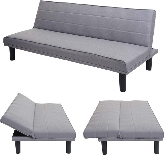 MCW Schlafsofa J17 als Klappsofa und Gästebett in Grau mit Schlaffunktion und verstellbarer Rückenlehne, Breite: 165 cm - Bild 1