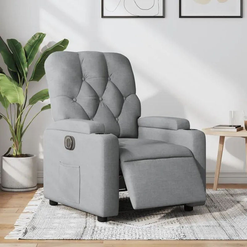 Vidaxl Elektrischer Relax-Sessel in Grau mit Stoffbezug - Bild 1