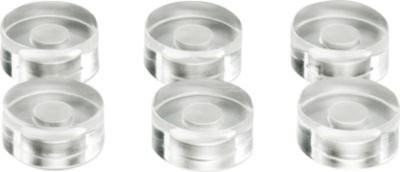 Magnetoplan Design-Magnete aus Acryl, transparent, Durchmesser: 25 mm, 6 Stück - Bild 1